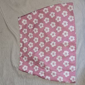 Shein Flowered Pink Mini Skirt--so cute!